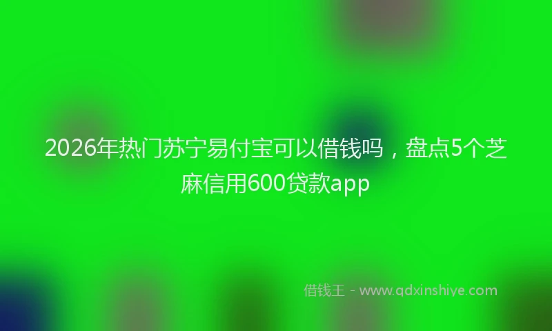 2026年热门苏宁易付宝可以借钱吗,盘点5个芝麻信用600贷款app