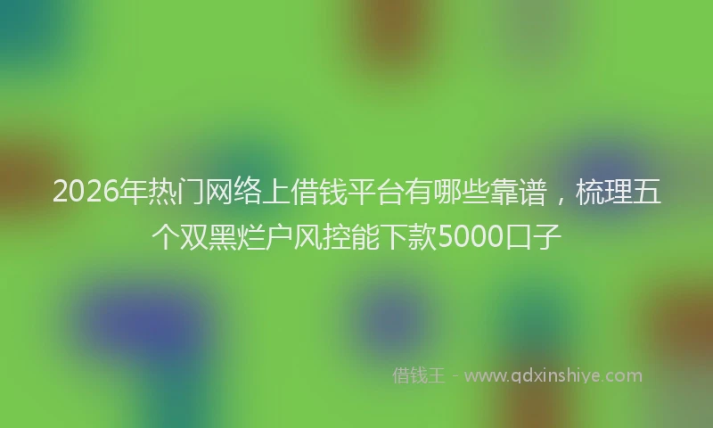 2026年热门网络上借钱平台有哪些靠谱，梳理五个双黑烂户风控能下款5000口子