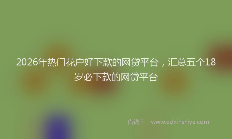 2026年热门花户好下款的网贷平台，汇总五个18岁必下款的网贷平台