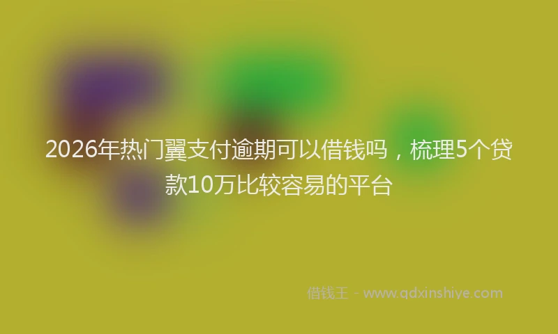 2026年热门翼支付逾期可以借钱吗，梳理5个贷款10万比较容易的平台