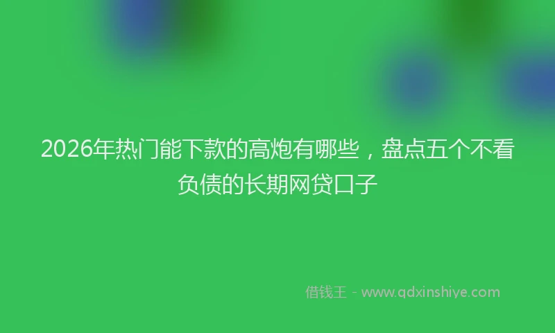 2026年热门能下款的高炮有哪些，盘点五个不看负债的长期网贷口子