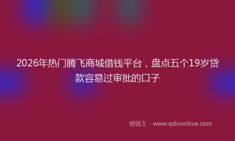 2026年热门腾飞商城借钱平台,盘点五个19岁贷款容易过审批的口子