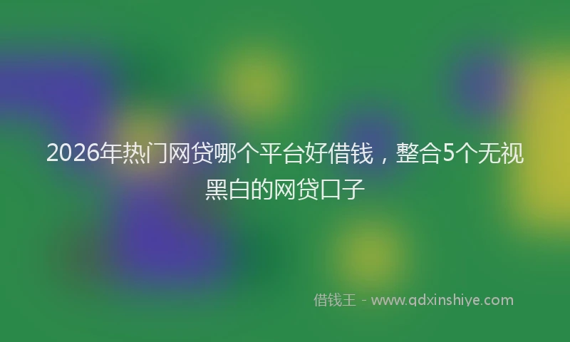 2026年热门网贷哪个平台好借钱，整合5个无视黑白的网贷口子