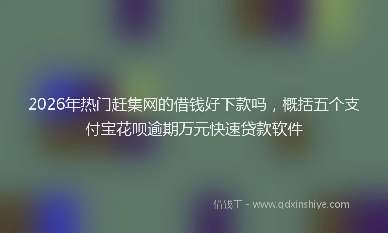 2026年热门赶集网的借钱好下款吗，概括五个支付宝花呗逾期万元快速贷款软件