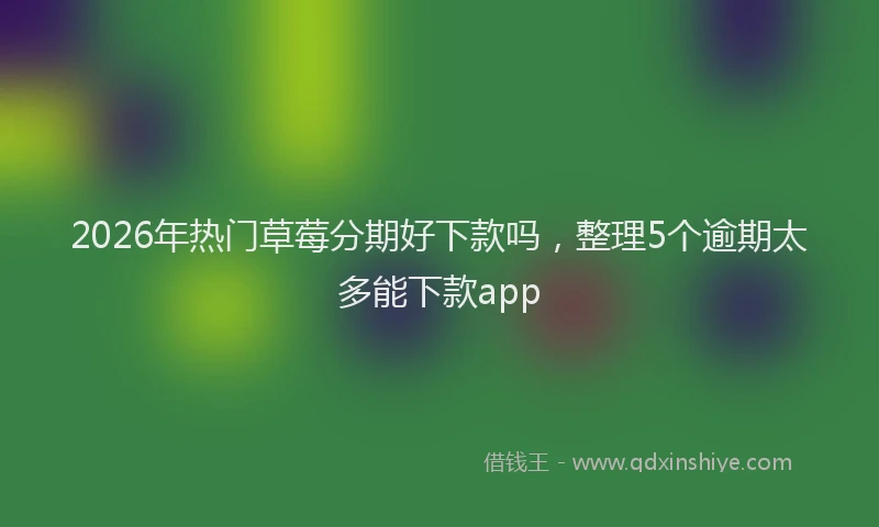 2026年热门草莓分期好下款吗，整理5个逾期太多能下款app