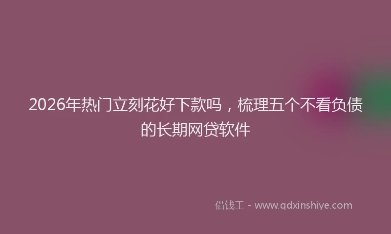 2026年热门立刻花好下款吗，梳理五个不看负债的长期网贷软件