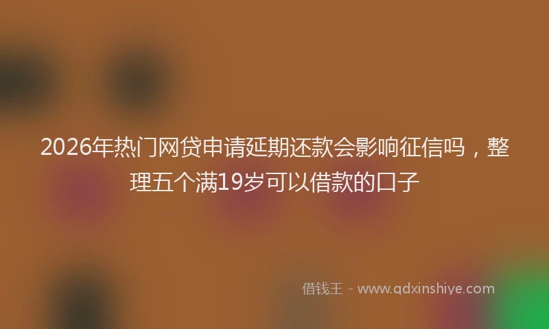 2026年热门网贷申请延期还款会影响征信吗，整理五个满19岁可以借款的口子