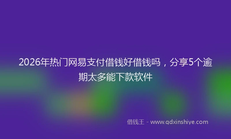 2026年热门网易支付借钱好借钱吗，分享5个逾期太多能下款软件