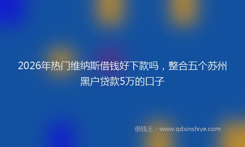 2026年热门维纳斯借钱好下款吗，整合五个苏州黑户贷款5万的口子
