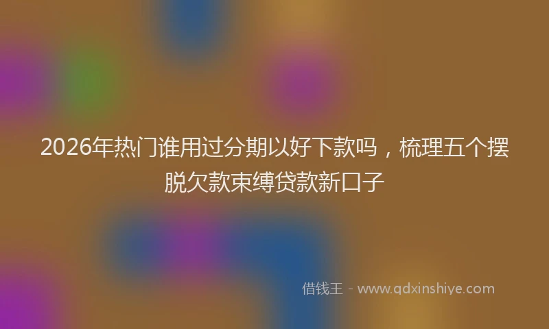 2026年热门谁用过分期以好下款吗，梳理五个摆脱欠款束缚贷款新口子