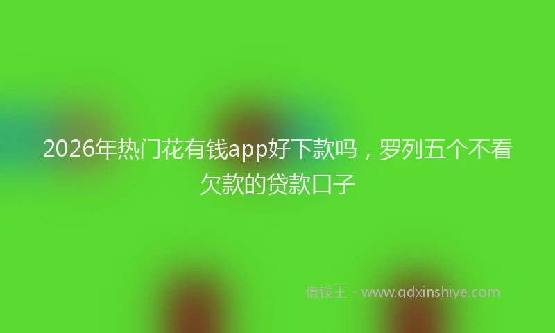 2026年热门花有钱app好下款吗，罗列五个不看欠款的贷款口子