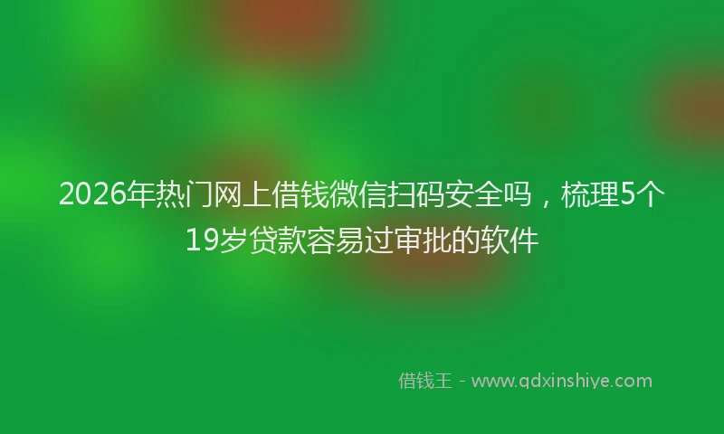 2026年热门网上借钱微信扫码安全吗,梳理5个19岁贷款容易过审批的软件