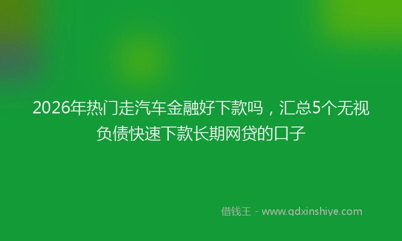 2026年热门走汽车金融好下款吗，汇总5个无视负债快速下款长期网贷的口子