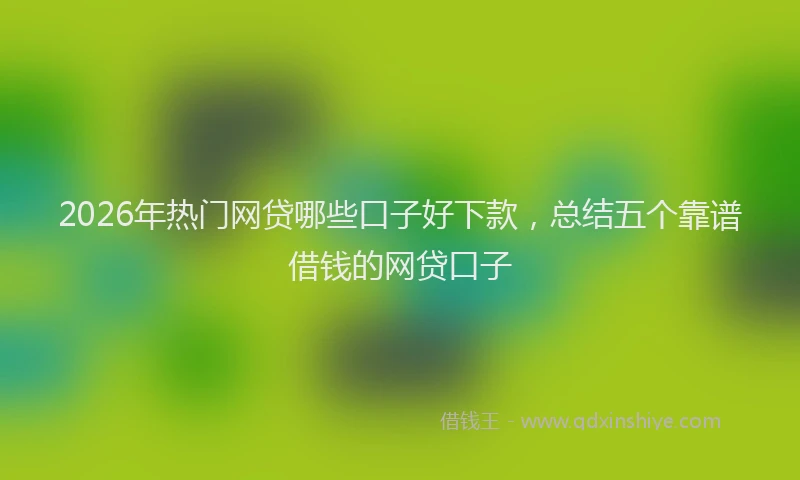 2026年热门网贷哪些口子好下款，总结五个靠谱借钱的网贷口子