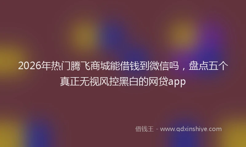 2026年热门腾飞商城能借钱到微信吗,盘点五个真正无视风控黑白的网贷app