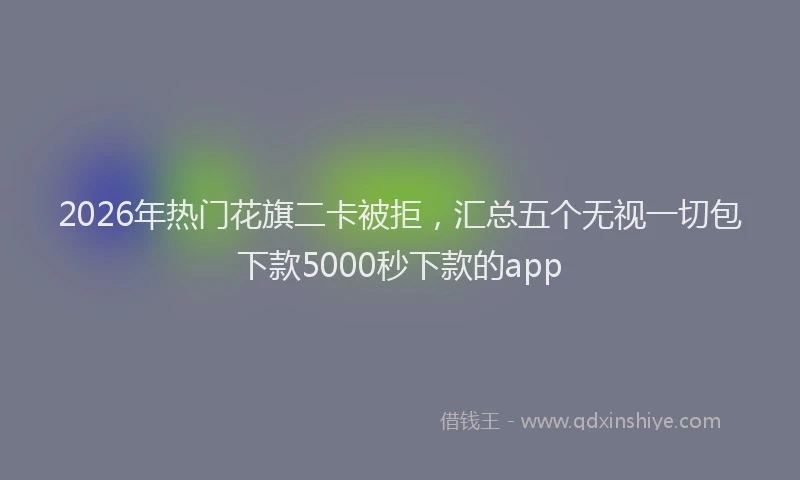 2026年热门花旗二卡被拒，汇总五个无视一切包下款5000秒下款的app