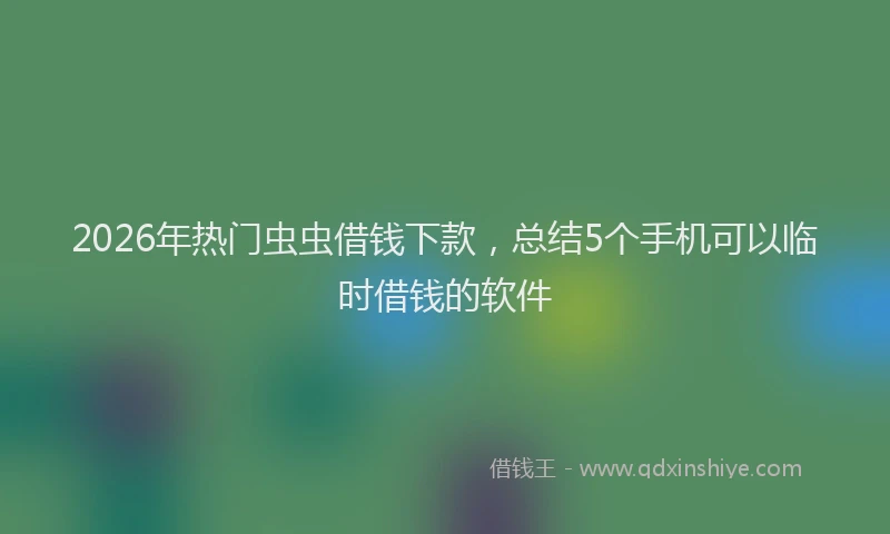 2026年热门虫虫借钱下款,总结5个手机可以临时借钱的软件