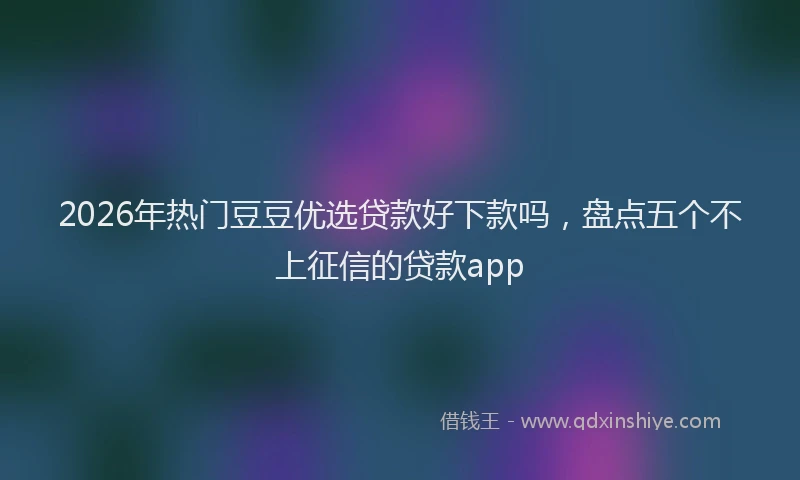 2026年热门豆豆优选贷款好下款吗，盘点五个不上征信的贷款app
