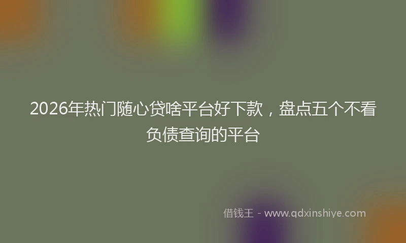 2026年热门随心贷啥平台好下款，盘点五个不看负债查询的平台