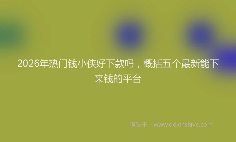 2026年热门钱小侠好下款吗，概括五个最新能下来钱的平台
