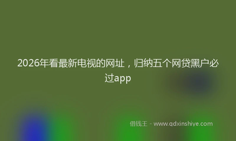 2026年看最新电视的网址，归纳五个网贷黑户必过app