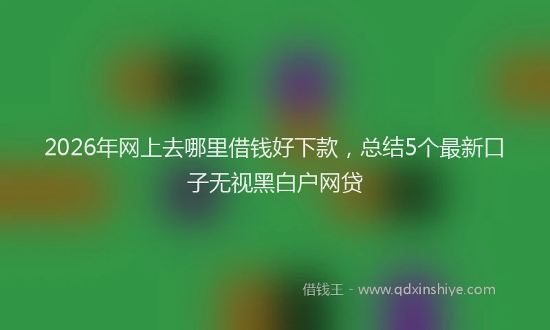 2026年网上去哪里借钱好下款,总结5个最新口子无视黑白户网贷