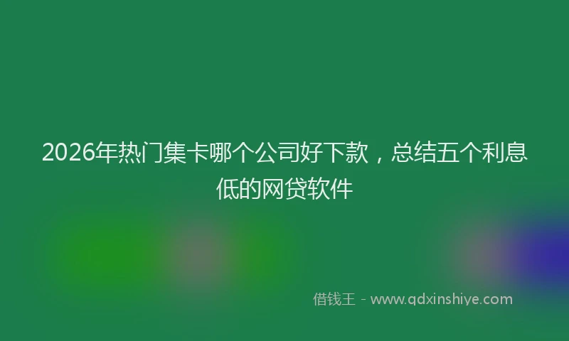 2026年热门集卡哪个公司好下款，总结五个利息低的网贷软件