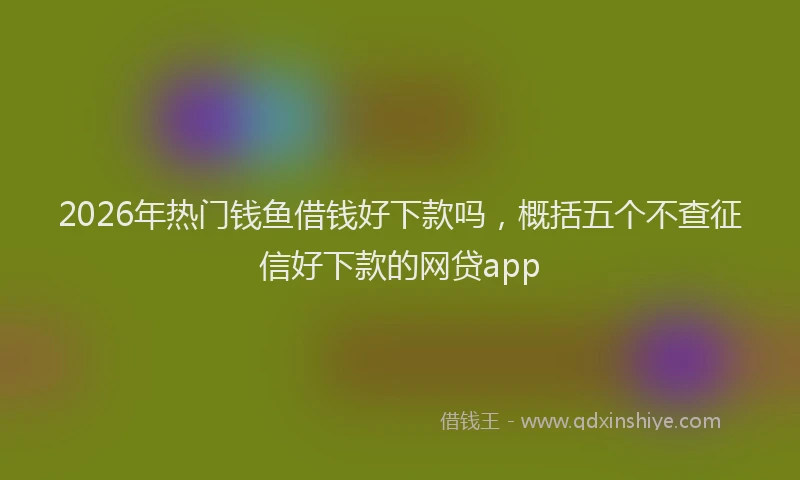 2026年热门钱鱼借钱好下款吗，概括五个不查征信好下款的网贷app