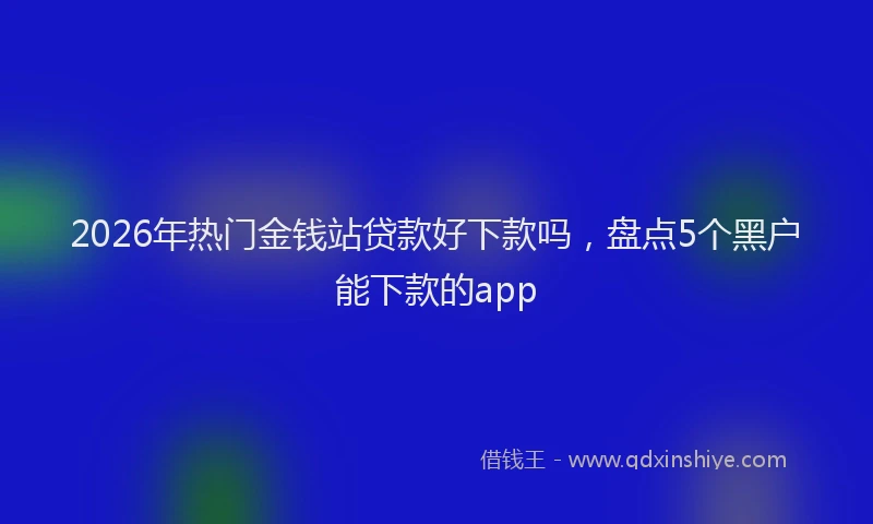 2026年热门金钱站贷款好下款吗，盘点5个黑户能下款的app