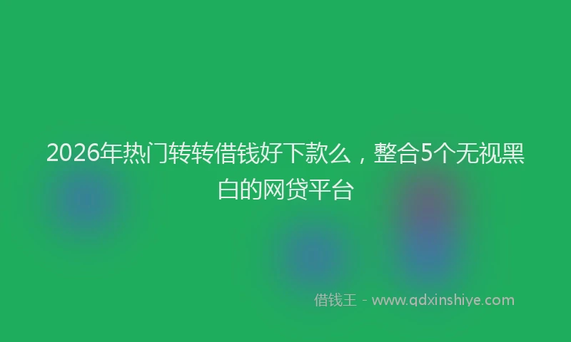 2026年热门转转借钱好下款么，整合5个无视黑白的网贷平台