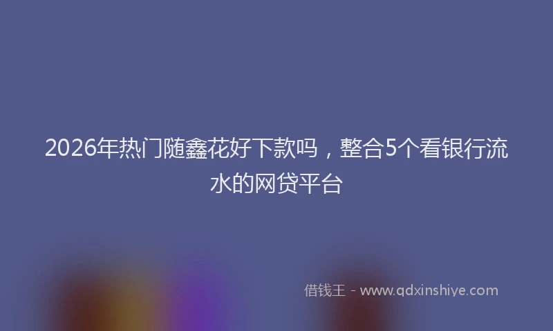 2026年热门随鑫花好下款吗，整合5个看银行流水的网贷平台