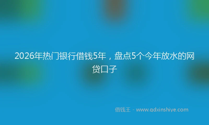 2026年热门银行借钱5年，盘点5个今年放水的网贷口子