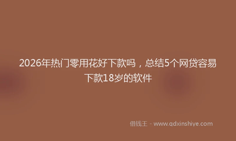 2026年热门零用花好下款吗，总结5个网贷容易下款18岁的软件
