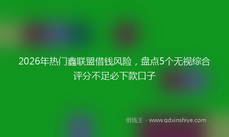 2026年热门鑫联盟借钱风险,盘点5个无视综合评分不足必下款口子