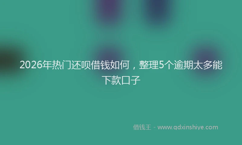 2026年热门还呗借钱如何，整理5个逾期太多能下款口子