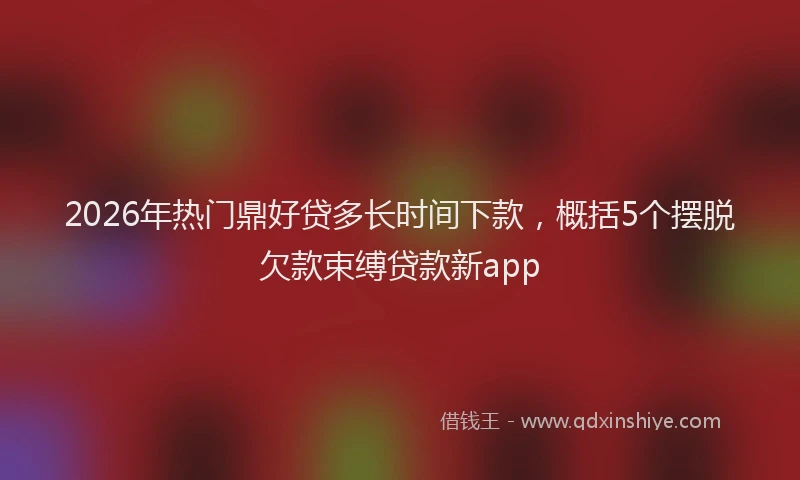 2026年热门鼎好贷多长时间下款，概括5个摆脱欠款束缚贷款新app