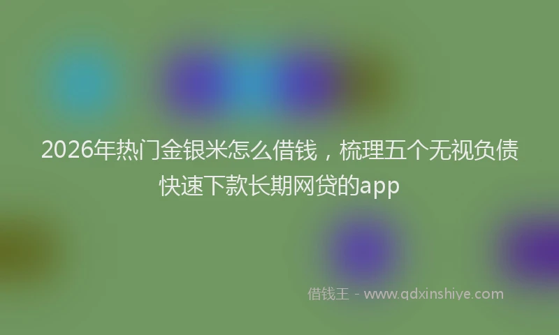 2026年热门金银米怎么借钱，梳理五个无视负债快速下款长期网贷的app