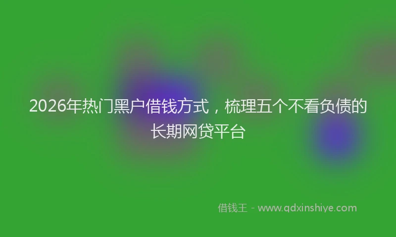 2026年热门黑户借钱方式，梳理五个不看负债的长期网贷平台