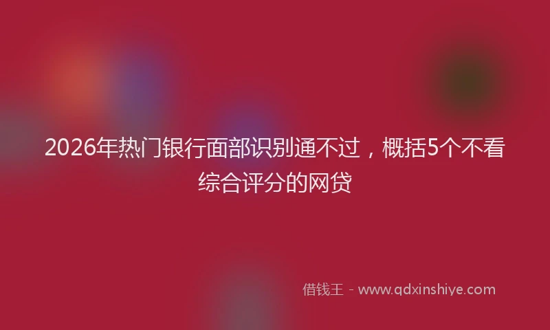 2026年热门银行面部识别通不过，概括5个不看综合评分的网贷