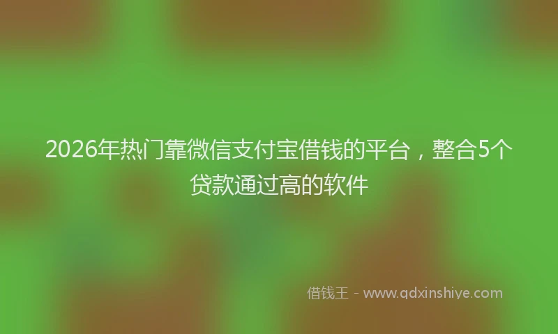 2026年热门靠微信支付宝借钱的平台，整合5个贷款通过高的软件
