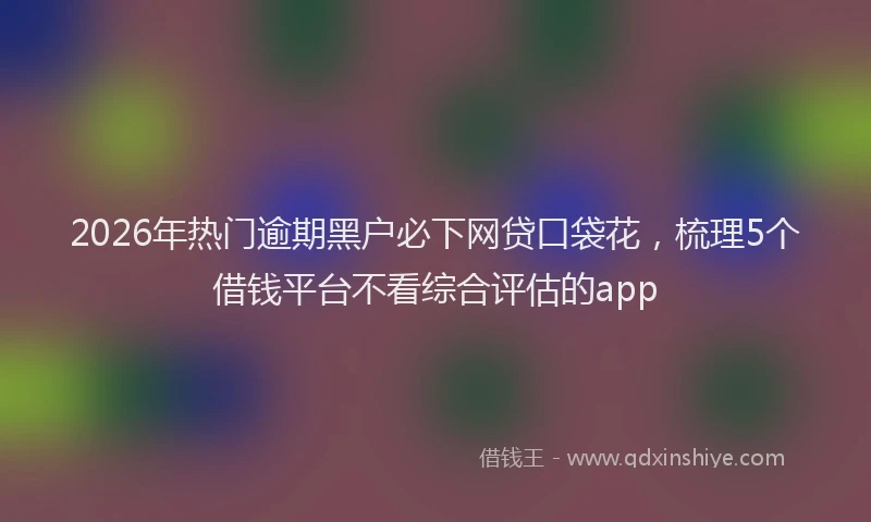 2026年热门逾期黑户必下网贷口袋花，梳理5个借钱平台不看综合评估的app