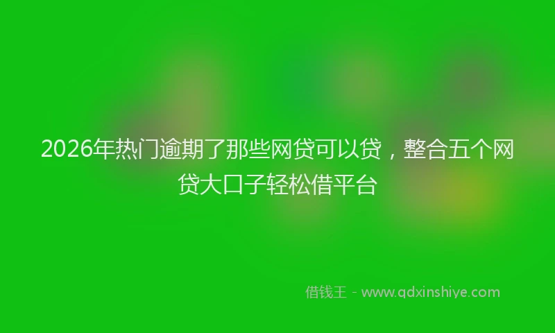 2026年热门逾期了那些网贷可以贷，整合五个网贷大口子轻松借平台