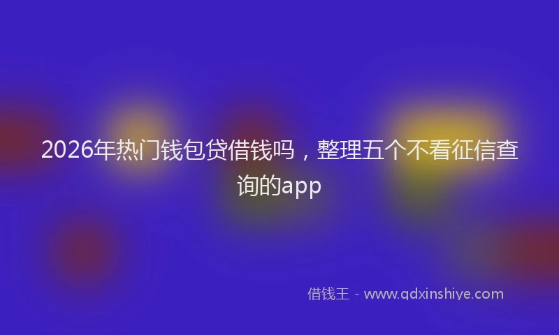 2026年热门钱包贷借钱吗，整理五个不看征信查询的app