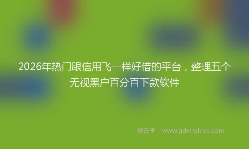 2026年热门跟信用飞一样好借的平台，整理五个无视黑户百分百下款软件
