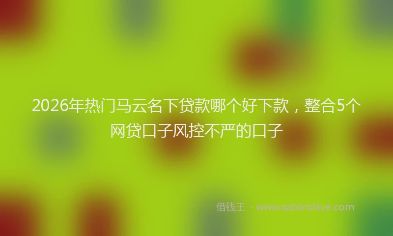 2026年热门马云名下贷款哪个好下款，整合5个网贷口子风控不严的口子