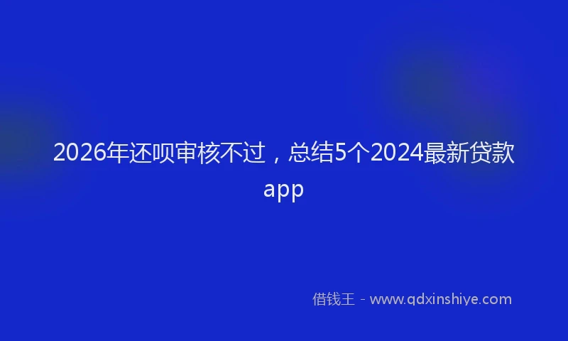 2026年还呗审核不过，总结5个2024最新贷款app