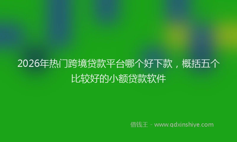2026年热门跨境贷款平台哪个好下款，概括五个比较好的小额贷款软件