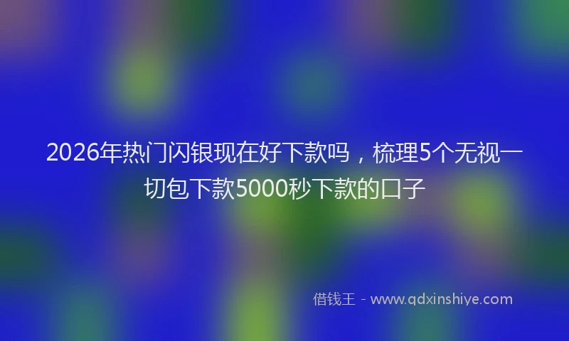 2026年热门闪银现在好下款吗，梳理5个无视一切包下款5000秒下款的口子
