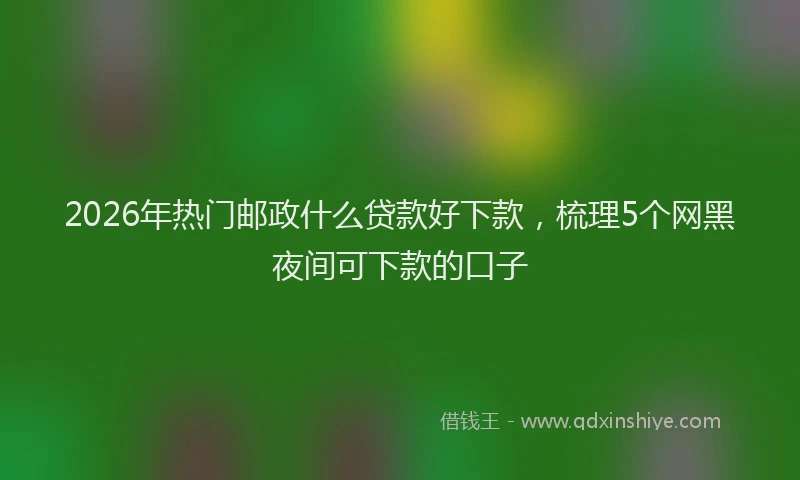 2026年热门邮政什么贷款好下款，梳理5个网黑夜间可下款的口子