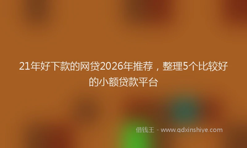 21年好下款的网贷2026年推荐，整理5个比较好的小额贷款平台